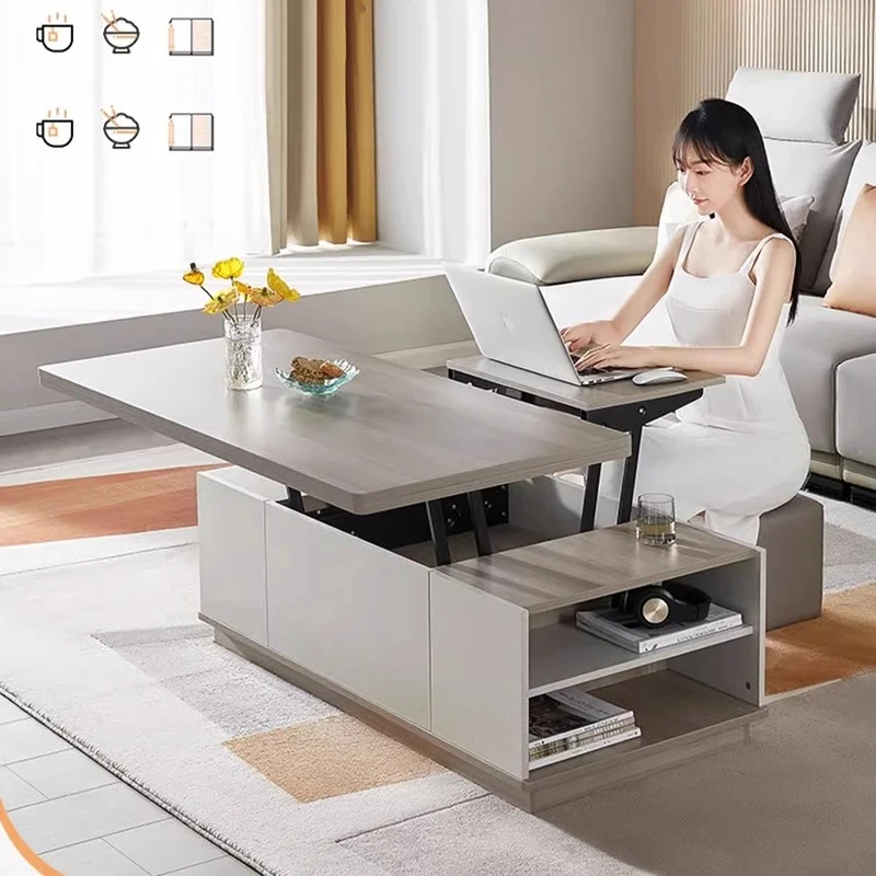 Storage High Coffee Table Stool Rectangle Floor Wooden Coffee Table Center Minimalist Mesas De Centro Para Sala Home Furniture