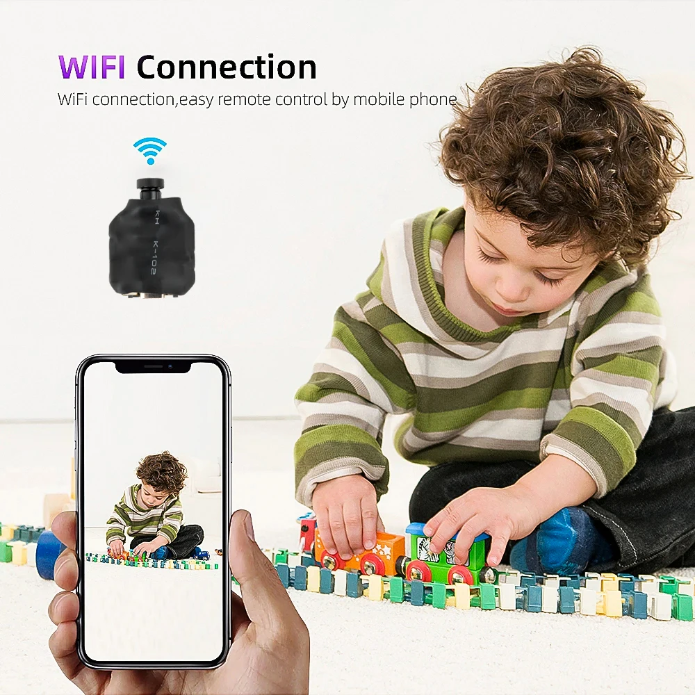 كاميرا IP 1080P HD DIY 120 °   زاوية واسعة واي فاي أصغر مسجلات فيديو كشف الحركة المنزل مراقبة الطفل كاميرا مراقبة الفيديو