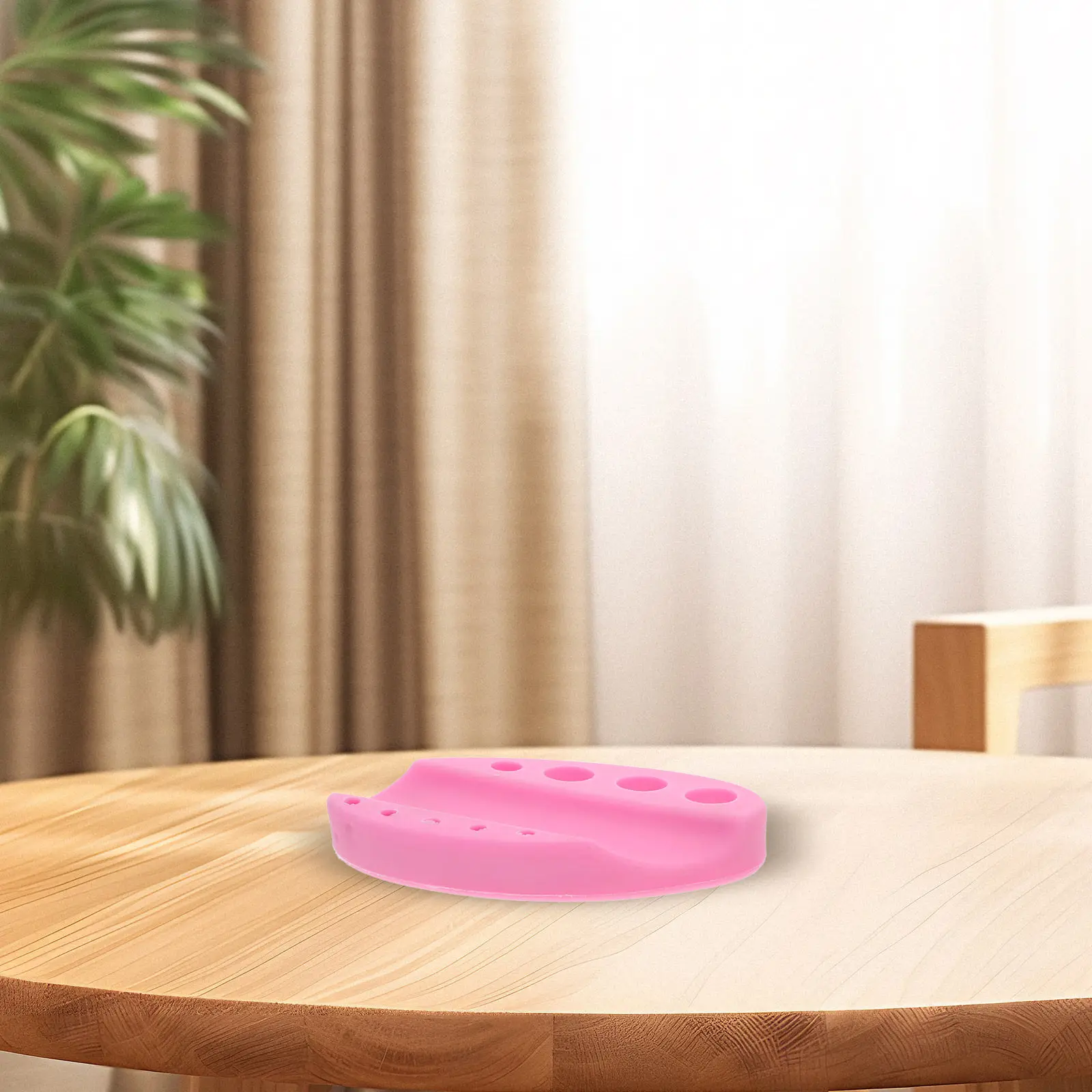 1Pcs Safe Nontoxic Silicone Pigment Cup Rack 9 Holes Oval Ink Cup Holder for Tattoo Eyebrow Lip Salon Use