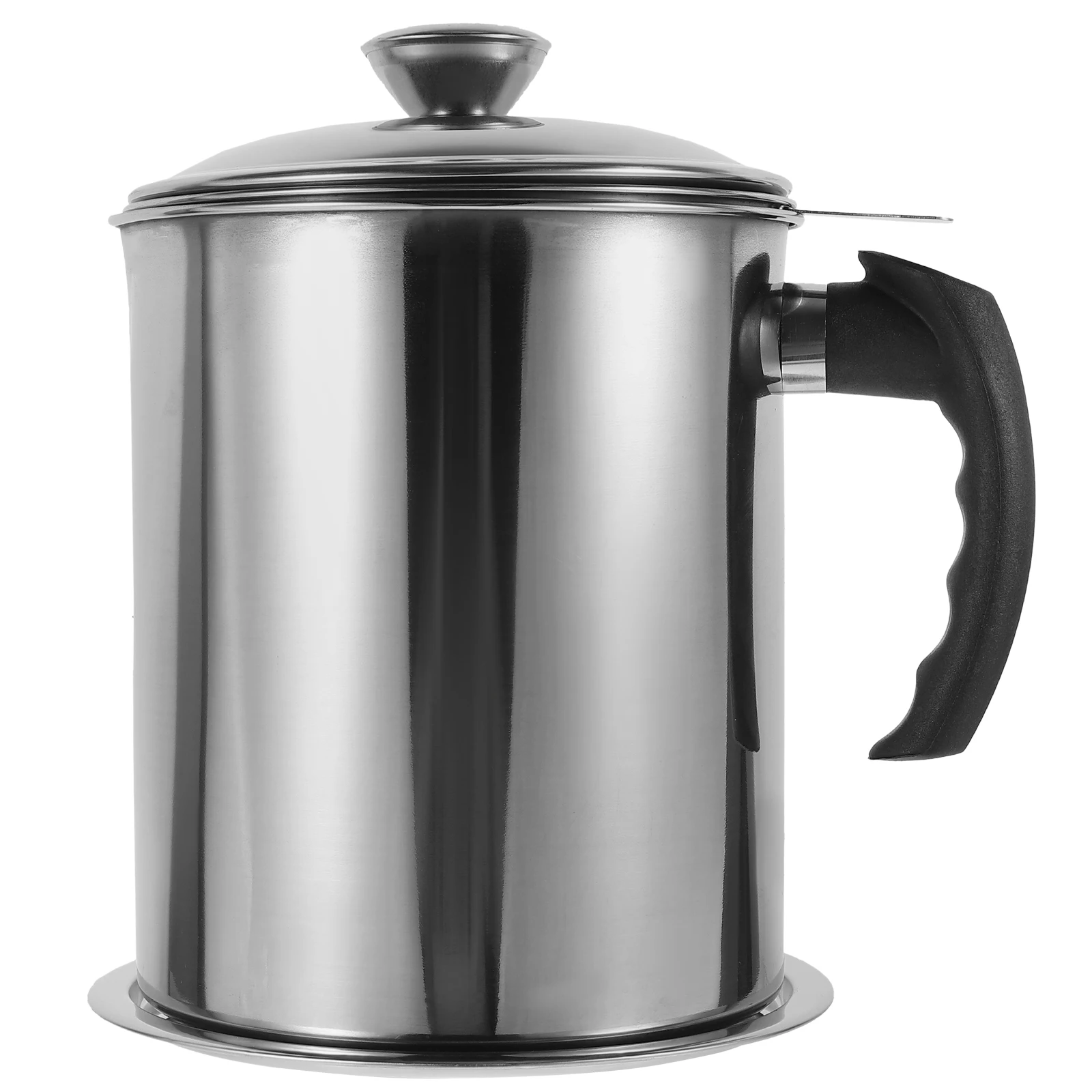 

2.2L 304 Stainless Steel Grease Container With Removable Mesh Strainer Storage Canister For Cooking Oil Coconut Bacon Grease
