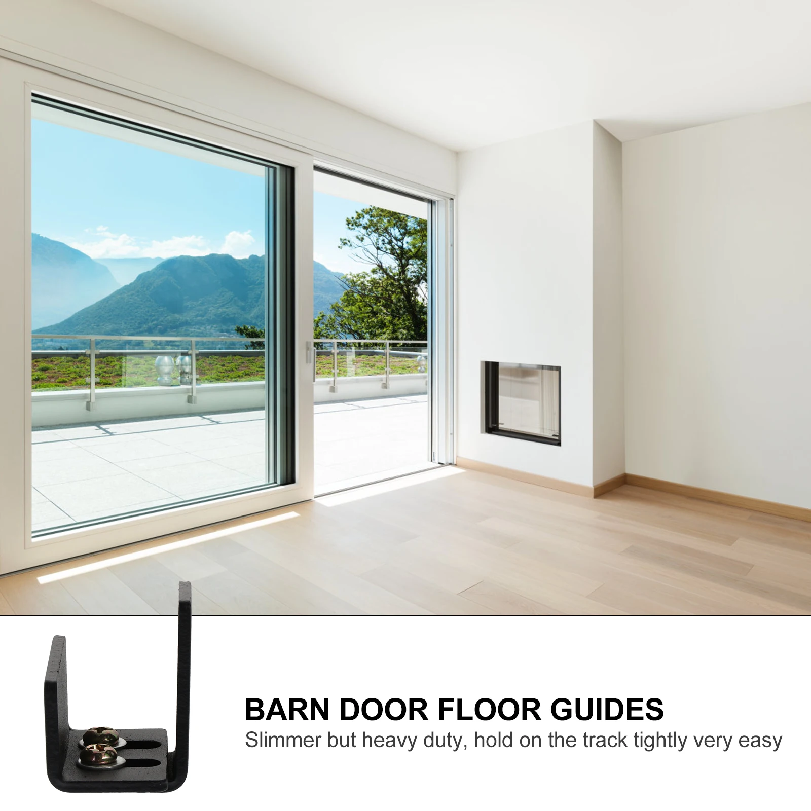 

2pcs Heavy Duty Sliding Door Floor Guide Barn Hardware Closet Swing Stopper Ground Guide Pendulum Roller Bottom for Rolling