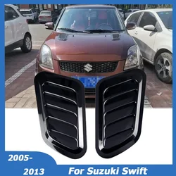 Universal For Suzuki Swift 2005-2013 Front Hood Side Air Vent Intake Scoop Cover Decoration Trim Sticker Car Accessories