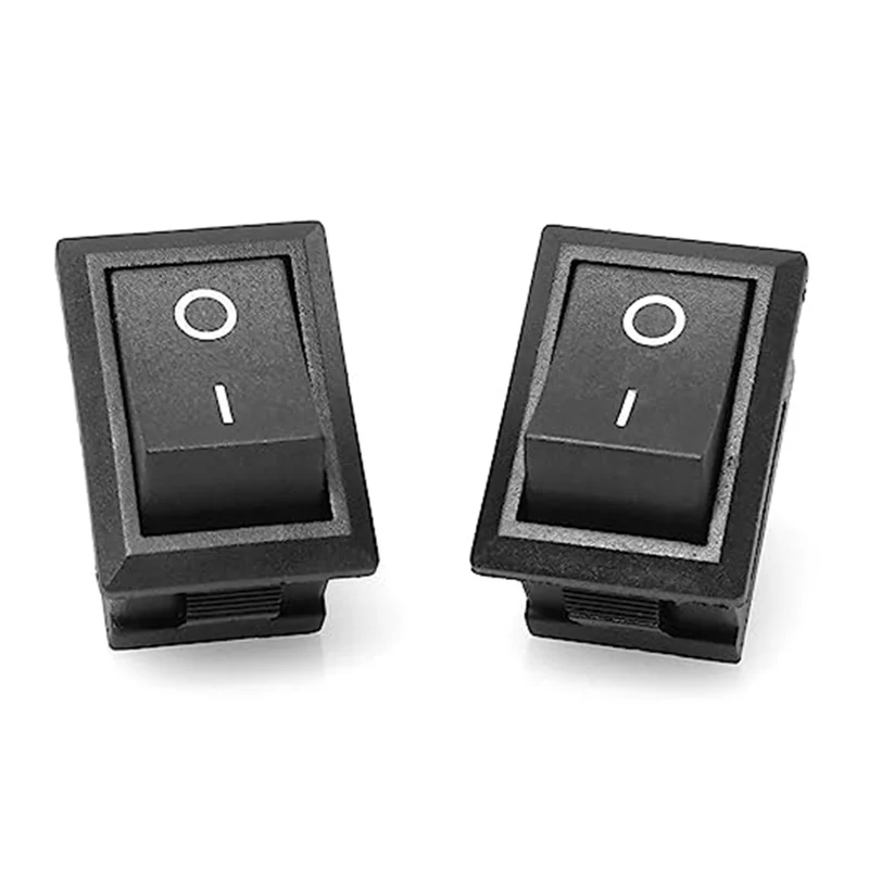 AA81-Black Duplex Switch Straight-Through Rocker Switch Suitable For Dual-Control Desk Lamp