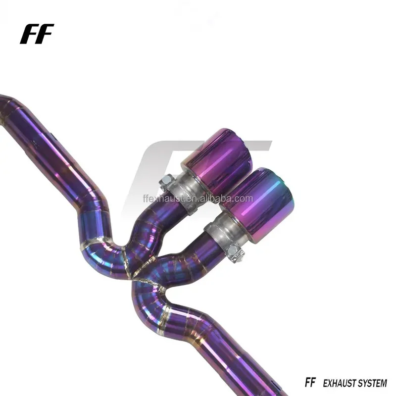 Brand new titanium alloy mid-pipe rear exhaust system with a custom-made muffler，Suitable for Porsche 911 991 991.1 3.4 3.8 Upgr