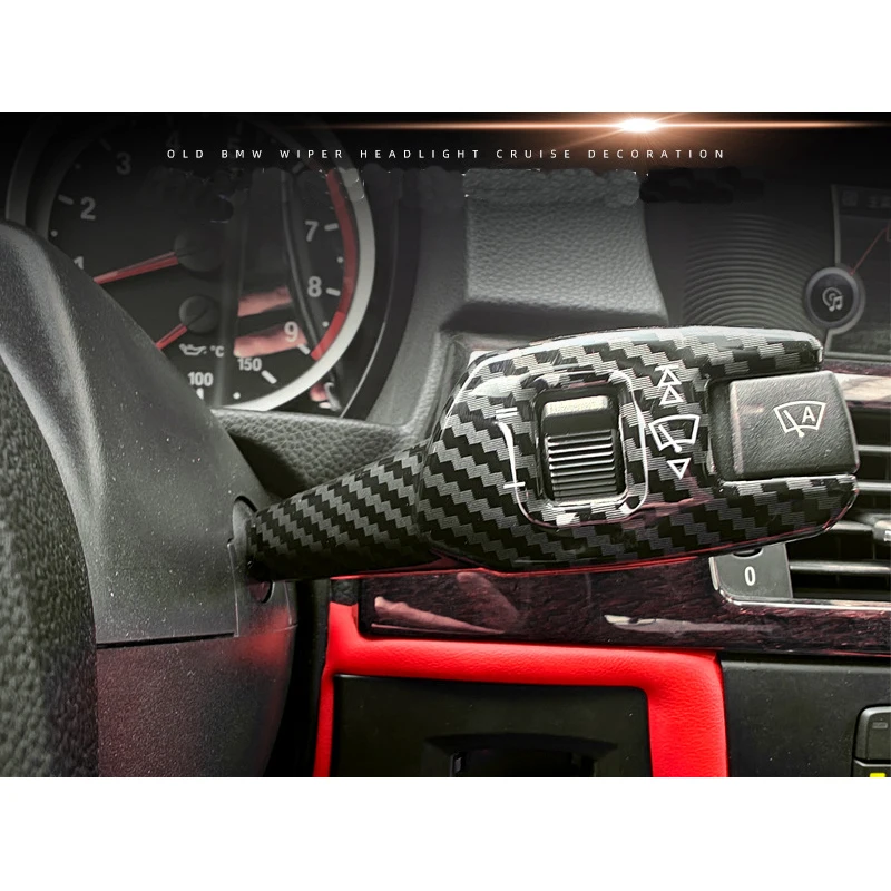 Car Steering Wheel Column Shift Cover Headlight Wipper Cruise Switch Rod Trim For BMW X1 X3 X5 X6 3/5 Series E70 E80 E90 view 3