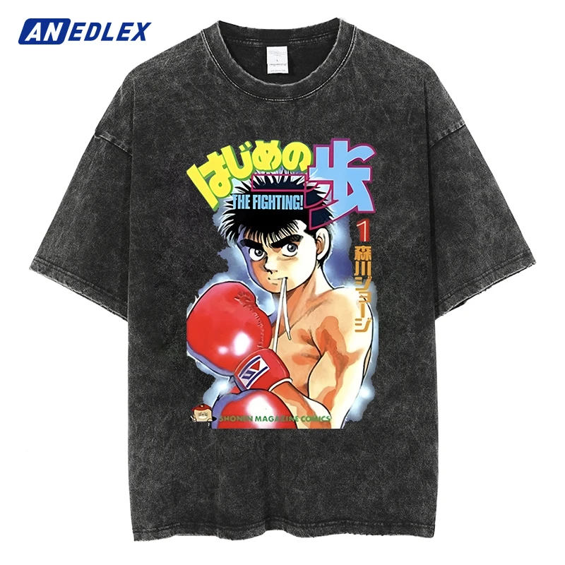 

Men Hip Hop Streetwear T Shirt Japanese Anime Graphic T Shirt Cotton Short Sleeve Black Washed Tshirt Oversize Harajuku Tees