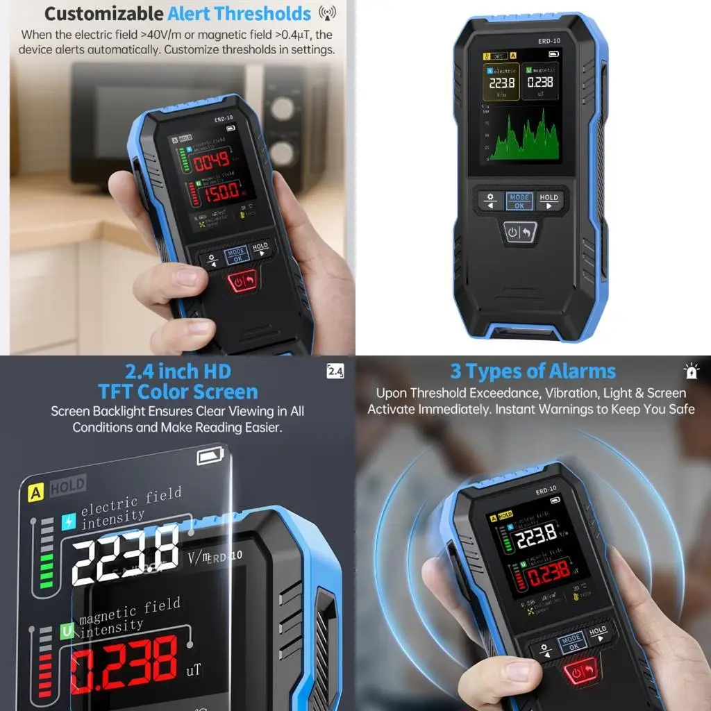 

Professional Electromagnetic Radiation Detectors Rechargeable For Environmental Analysis 37JD