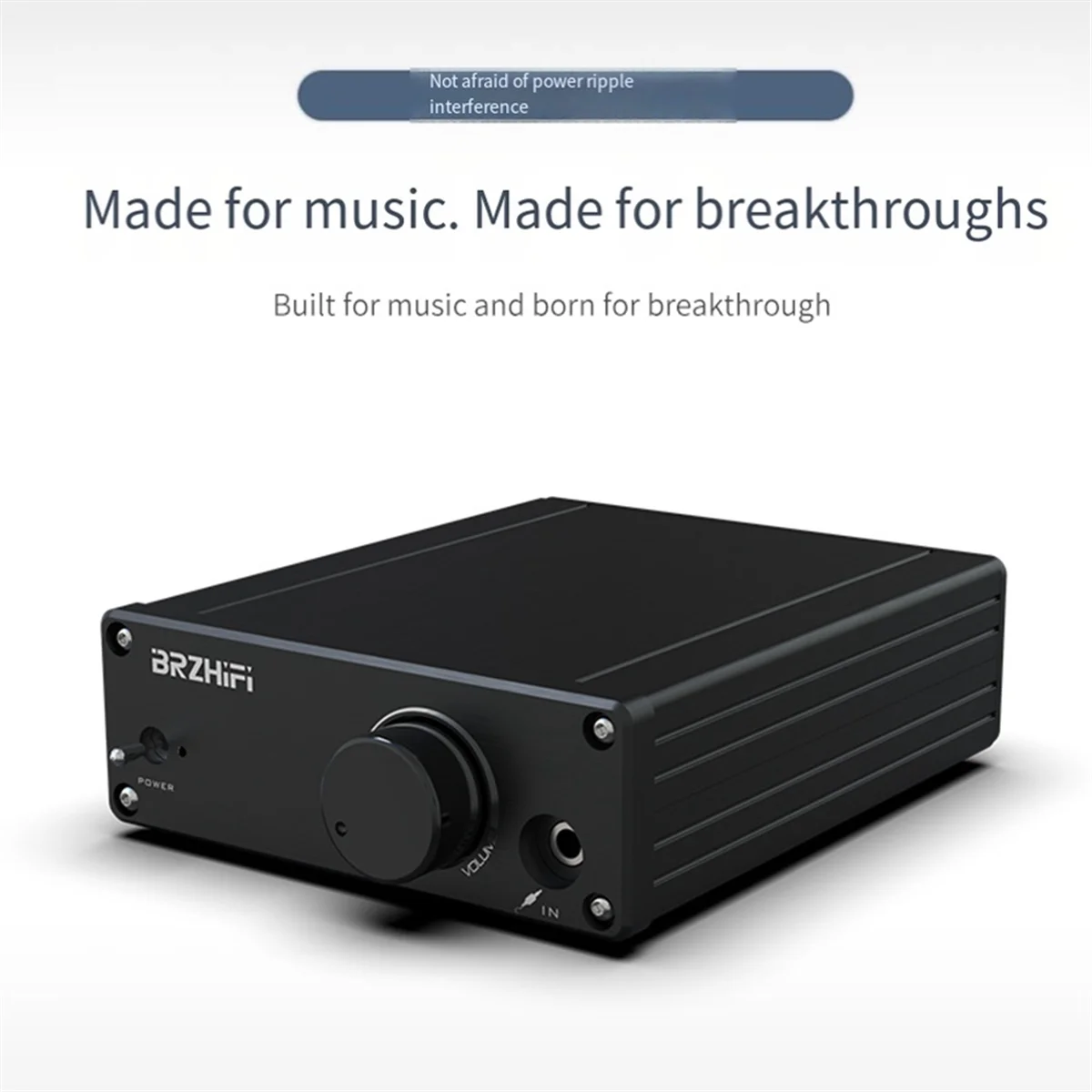 A88M BRZHIFI 2x80W MA12070 Amplificador de potencia de audio digital Altavoces Estéreo HiFi AMP Clase D Aux DC15-19V Negro