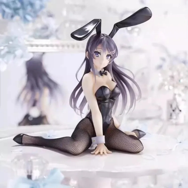 Japonais TAITO jeunesse lapin tête adolescent AMP artiste Sakurajima Mai noir soie lapin fille figurines Anime ornements modèle