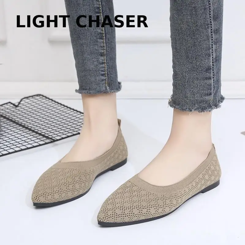 

Pofulove Flats Shoes Women Hollow Out Slip on Casual Nurse Shoes Summer Loafers Female Sandals Shallow Beach Breathable Zapatos