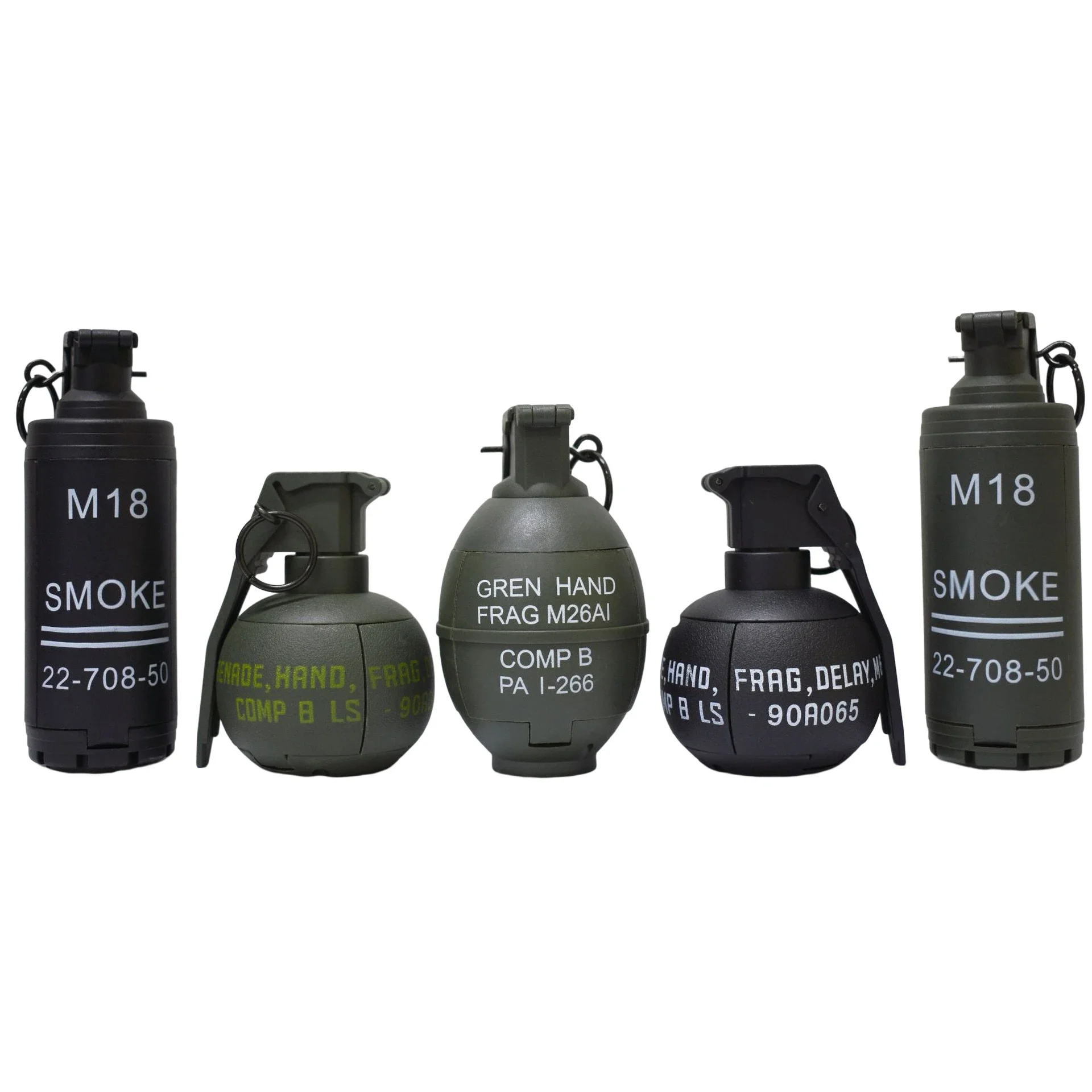 AQTactical Smoke Grenade Model M67 Burst Mine Water Grenade Bouncing Smoke Grenade and Other 10 Different Airsoft Grenade Models