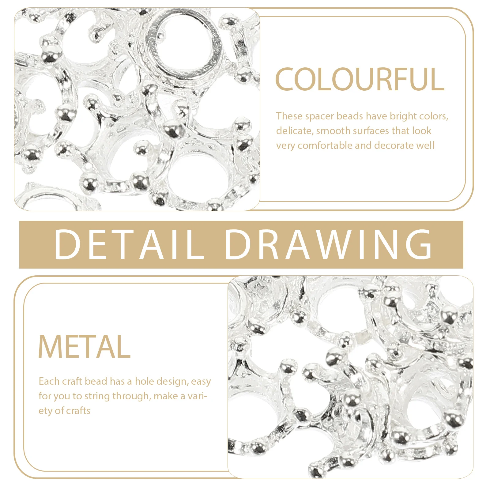 

60Pcs Crown-Design Pendant Alloy Beads for DIY Jewelry Crafts Lovely Pendants Decoration Supplies Crowns Jewelry Pendant