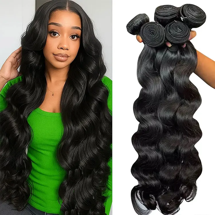 

Наборы волос Body Wave 30-34 дюйма, 100% натуральные бразильские необработанные волосы, 16A, для наращивания, распродажа