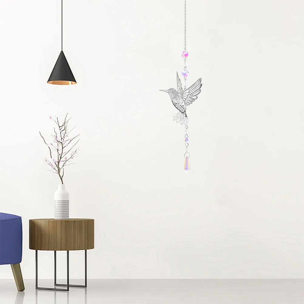 

2Pcs Sun Catcher Hanging Decor Hummingbird Crystal Ornament for Window Garden Bedroom Office Light Catcher Indoor Suncatcher