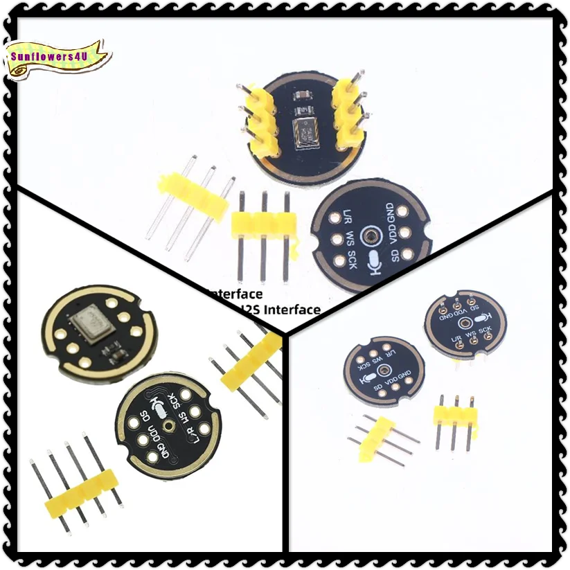1 Set Omnidirectional High Precision Low Power Ultra-Small Size MS3625 INMP441 I2S Digital Microphone Module For ESP32 &