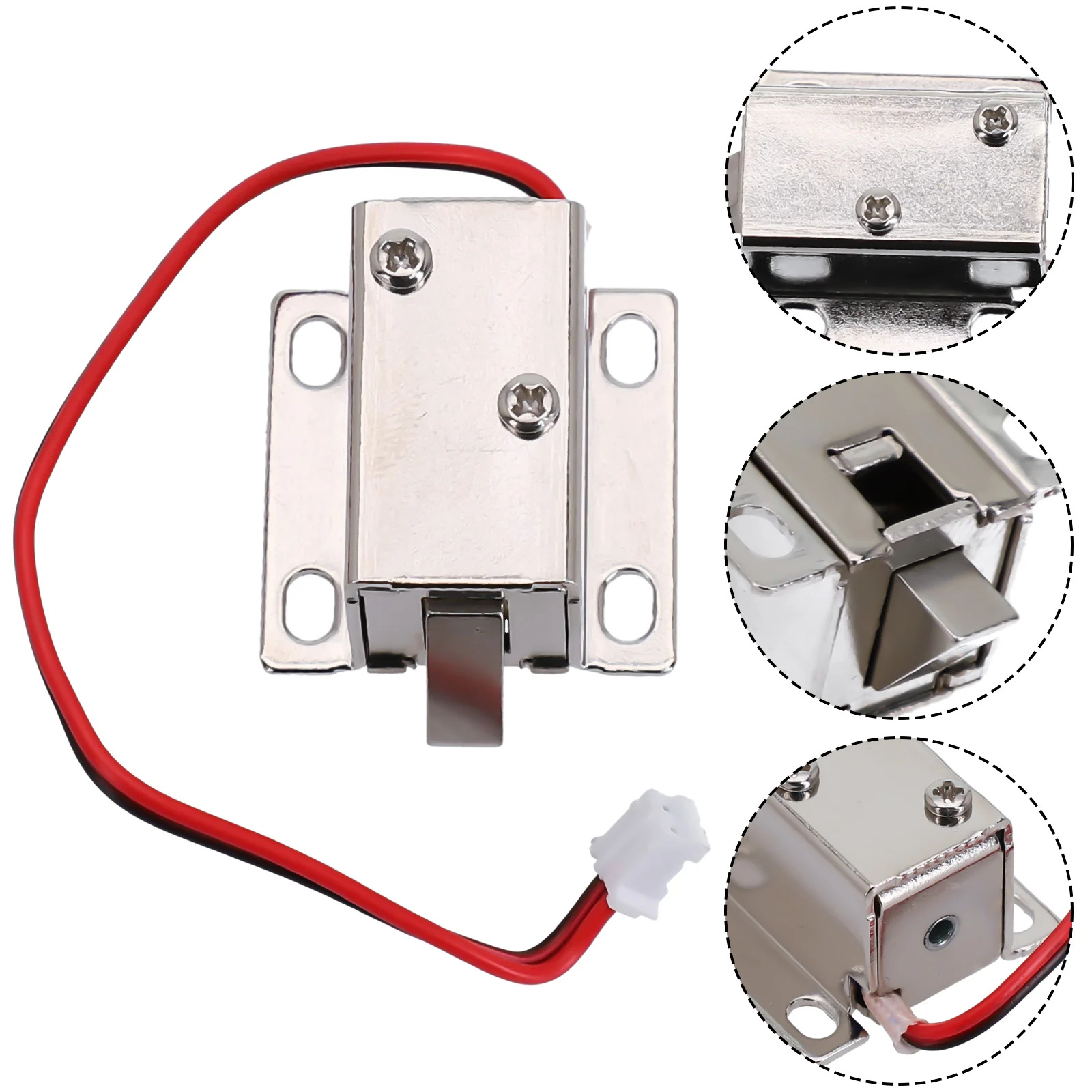 DC 12V Electric Solenoid Lock Tongue Upward Assembly For Door Cabinet Drawer Electromagnetic Bolt Lock Access Control Lock