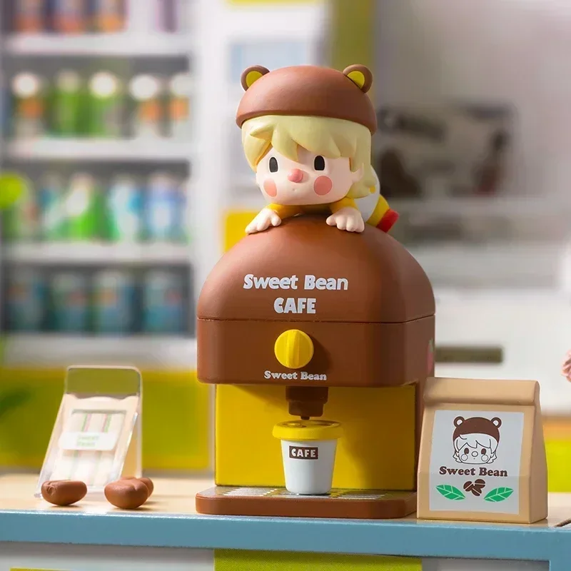 POP MART Sweet Bean Seria Sklepów Nocnych 24-godzinnych Blind Box Torebka Niespodzianka Oryginalne Zabawki Lalka Śliczna Figurka Anime Ozdoby Prezent