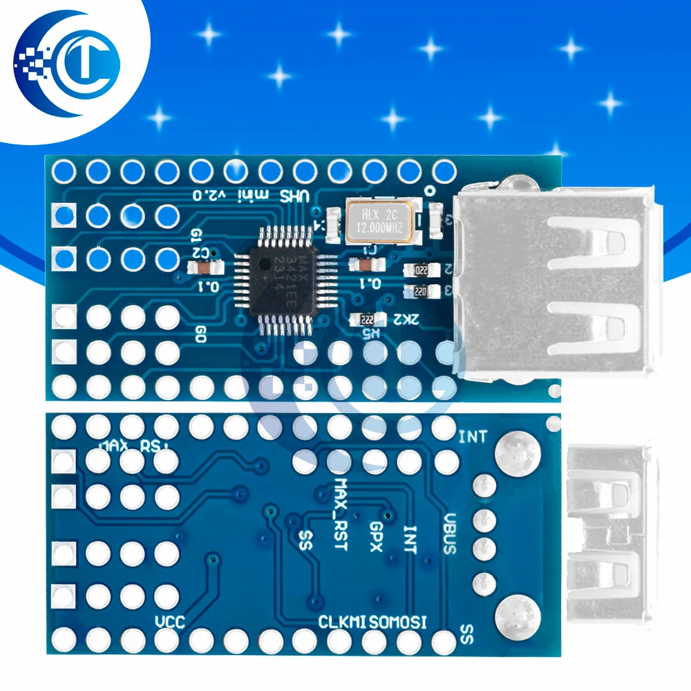 

Хост-модуль Mini USB MAX3421E 2.0 ADK: поддерживает Google Android ADK, разработку зеркальных фотокамер — USB-концентратор, 3,3 В, совместимость с Arduino
