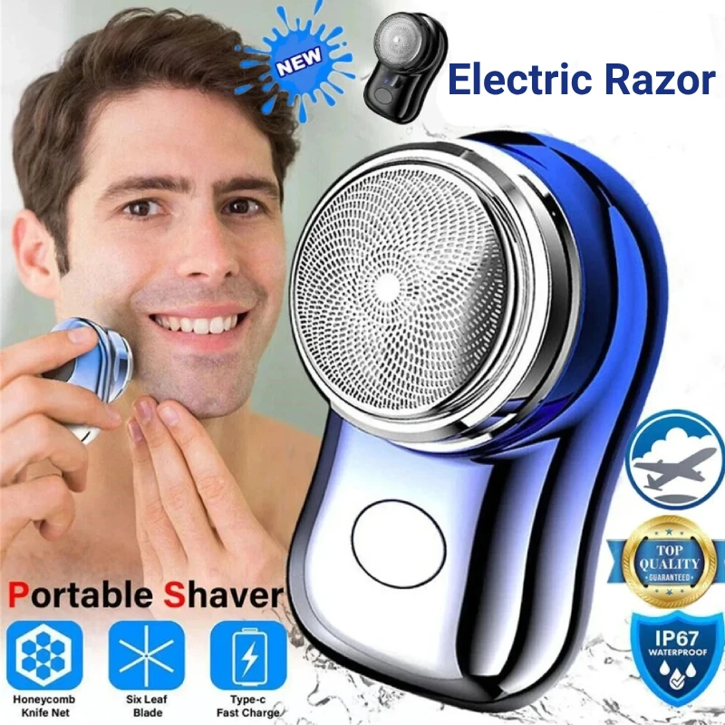 Waterproof electric razor mini travel portable razor Usb rechargeable men's home electric razor