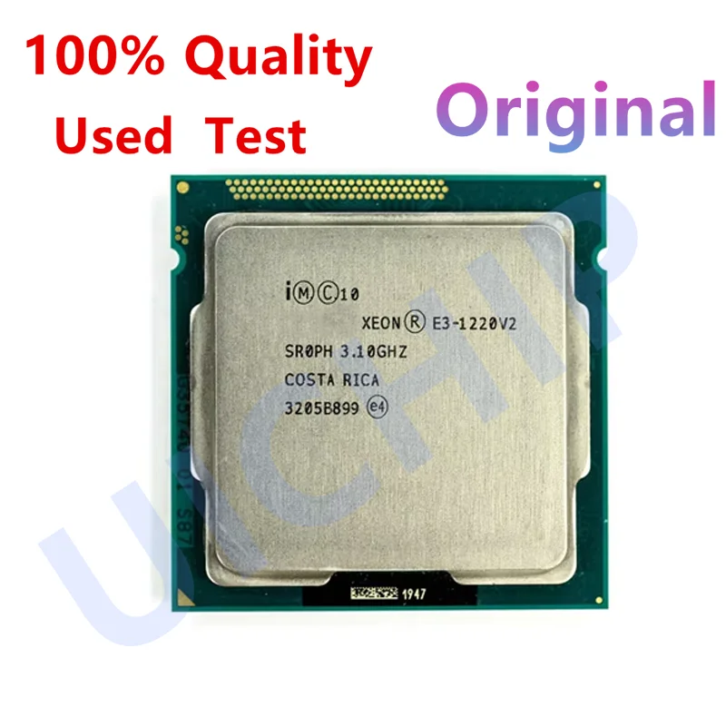 100% Origianl  Xeon E3 1220v2 Processor E3-1220 v2 3.1 GHz Quad-Core CPU 8M 69W LGA 1155 Xeon V2 Support B75 Motherboard