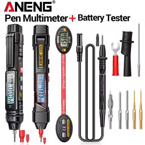 Home Electrical Testing Kit ANENG A3005/A3006 Pen Multimeter 4000 Count Detector BT138 1.2-4.8V Battery Tester DIY Checker Tools