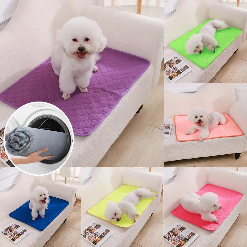 Dog Urine Pads Washable Reusable Anti Slip Machine Washable Highly Absorbent Diaper for Car Seat Cover Pet Supplies Multi Size