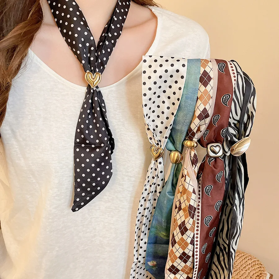 Cashew Flower Fabric Ribbon Clavicle Chain Ethnic Retro Checkered Pattern Necklace Fashionable Woman for Banquet Jewelry K