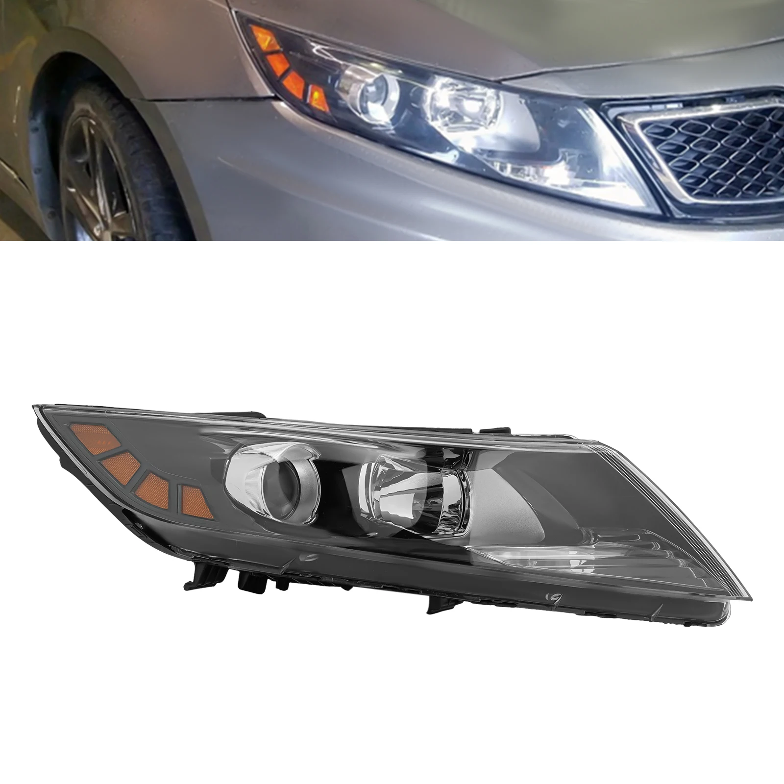 Left Side / Right Side Headlight Halogen Headlamp Assembly Fit for 2011-2013 Kia Optima LH / RH Car Accessories