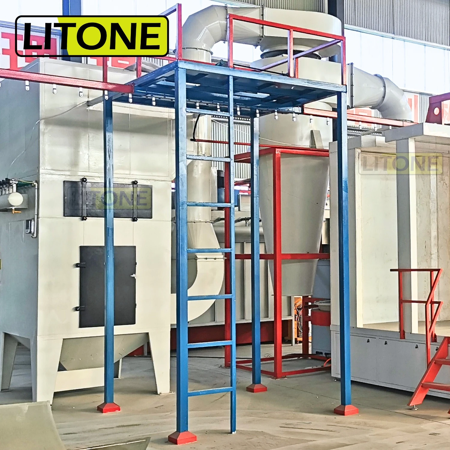 Batch Automatic Retractable Removable Natural Burner Pvc Powder Coating Paint Spray Booth