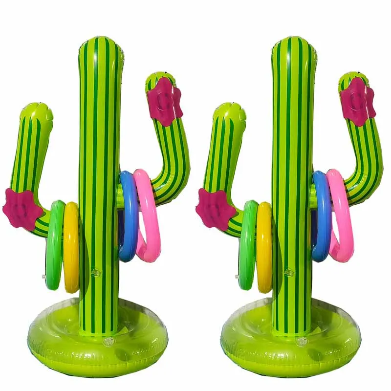 Kids Inflatable Cactus Throwing Circle Toys Creative Birthday Party Games Throwing Circle Toys Children's Interactive Game Toys