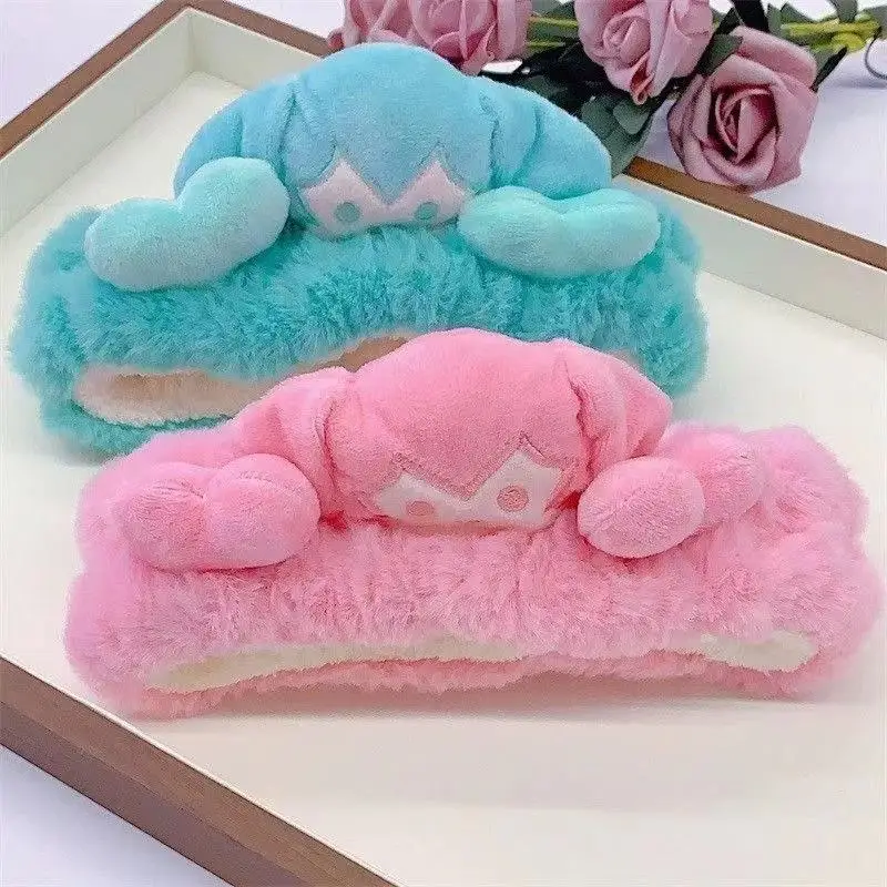 Cute Cartoon Kawaii Hatsune Miku Plush Hairband Hair Ornament New Face Wash Photography Facial Mask Set Hairband Hair Band