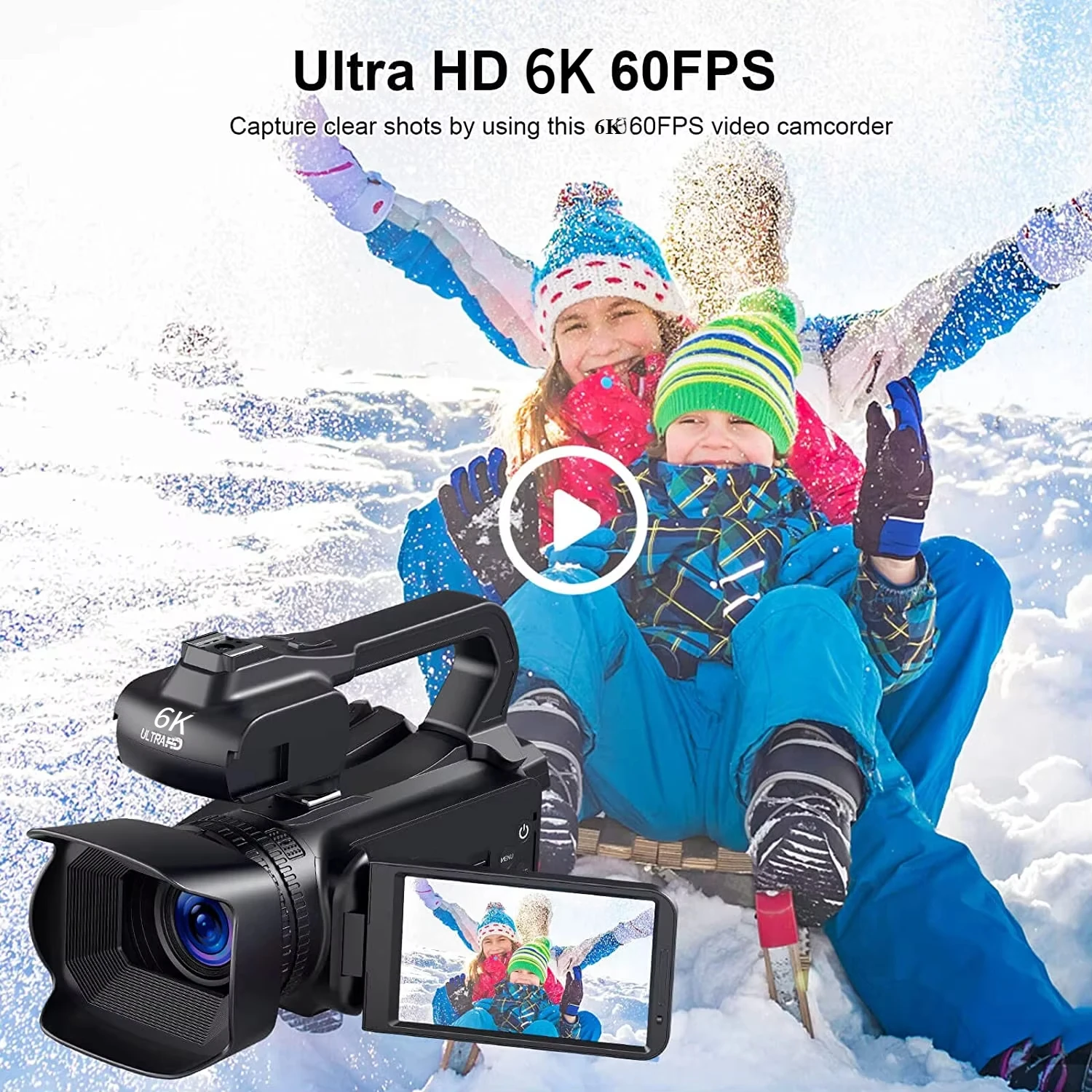 Videocámara profesional 6K 64MP para fotografía, videocámara con Zoom Digital 18X, WIFI, YouTube, transmisión en vivo, grabadora Vlog