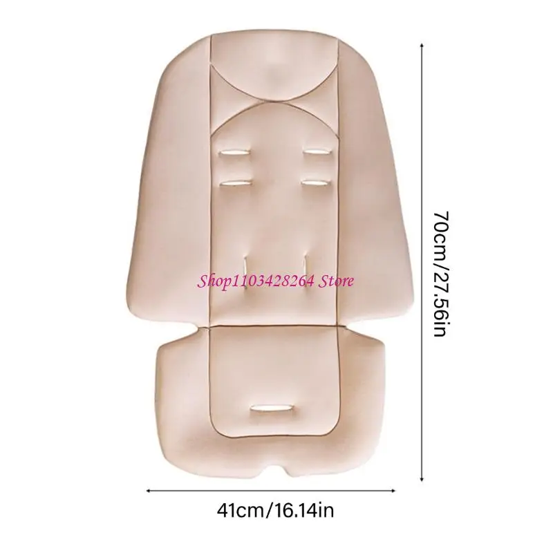  Comfortable Baby Carriage Pad Washable Cotton Fabric Universal Safe Straps Hole