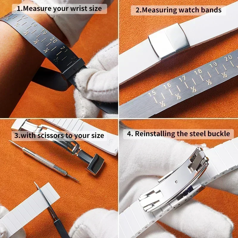 New Patterned Cut to Size Strap Tropic Rubber CTS Strap FKM 20mm 22mm Quick Release Watch Band