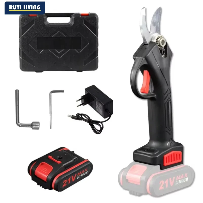 RUTI 21V Electric Pruning Shears Cordless, Brushless Electric Pruner,Portable  Power Shears for Gardening Tree Trimming