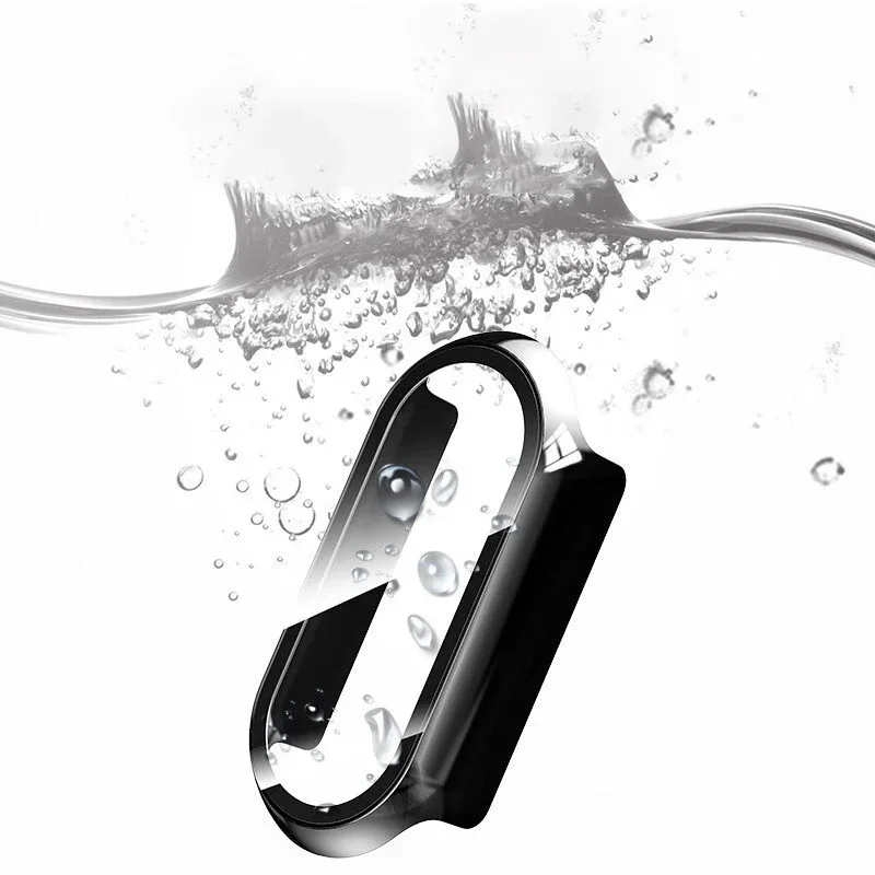 زجاج مقسى + غطاء لشاومي باند 8 قطعة واقي شاشة ممتص للصدمات ساعة ذكية miband8 تغطية كاملة ملحقات ممتص الصدمات
