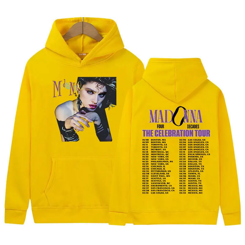 Madonna The Celebration Tour 2024 Print Hoodie Men Women Retro