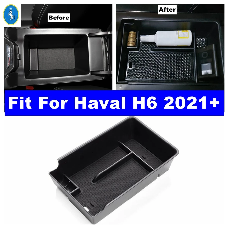 

Auto Tray Decoration Center Armrest Plate Storage Box Tray Pallet Container Trim For Haval H6 2021 - 2024 Interior Accessories