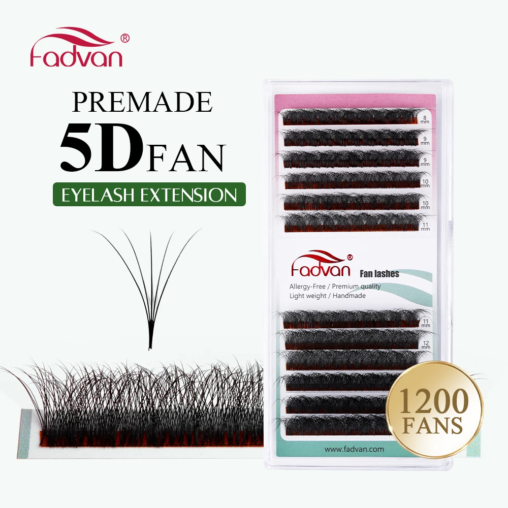 FADVAN 1200 fans Premade-5D Fan Eyelash Extensions Natural Flowering Eyelashes Makeup Tools