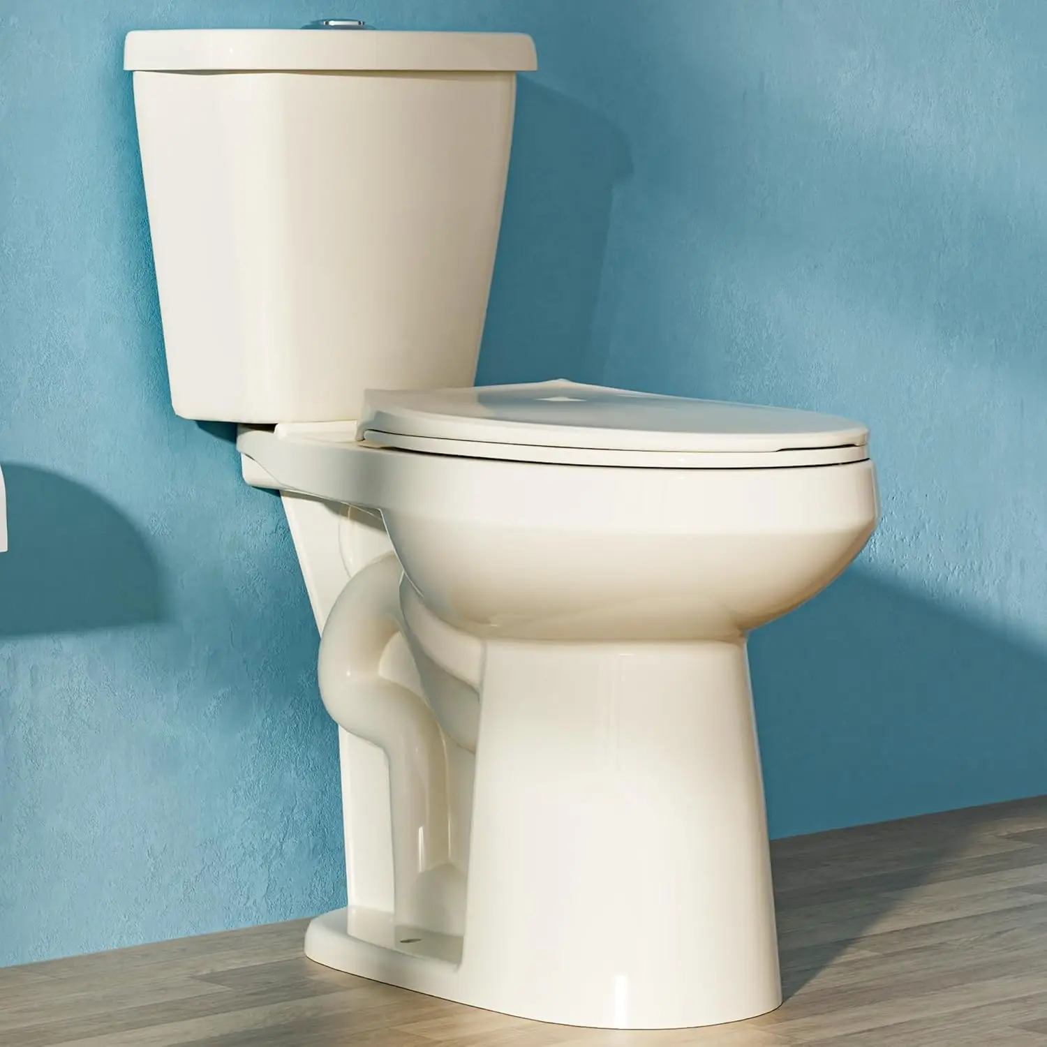 21 Inch Extra Tall Toilet For Seniors, Elongated High Toilet, Comfort Bowl Height Toilet, Seat Height 22 Inch, Two-Piece Dual