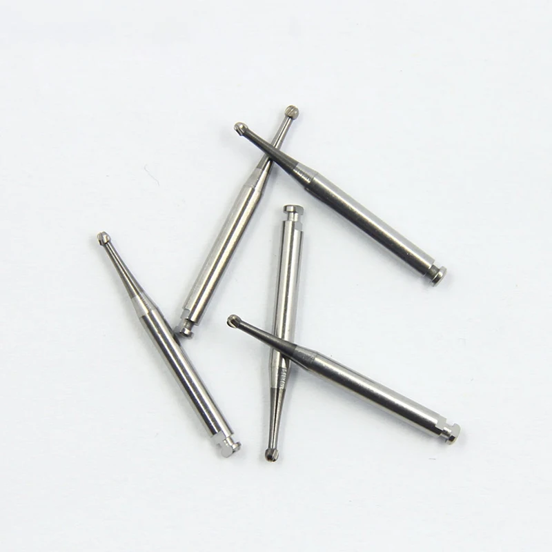 LODDEN 5pcs Dental Tungsten Carbide Burs Low Speed 2.35 Shank Handpiece RA X2 X3 X4 X8 Long 26mm Drills Dentistry Grinding Tools