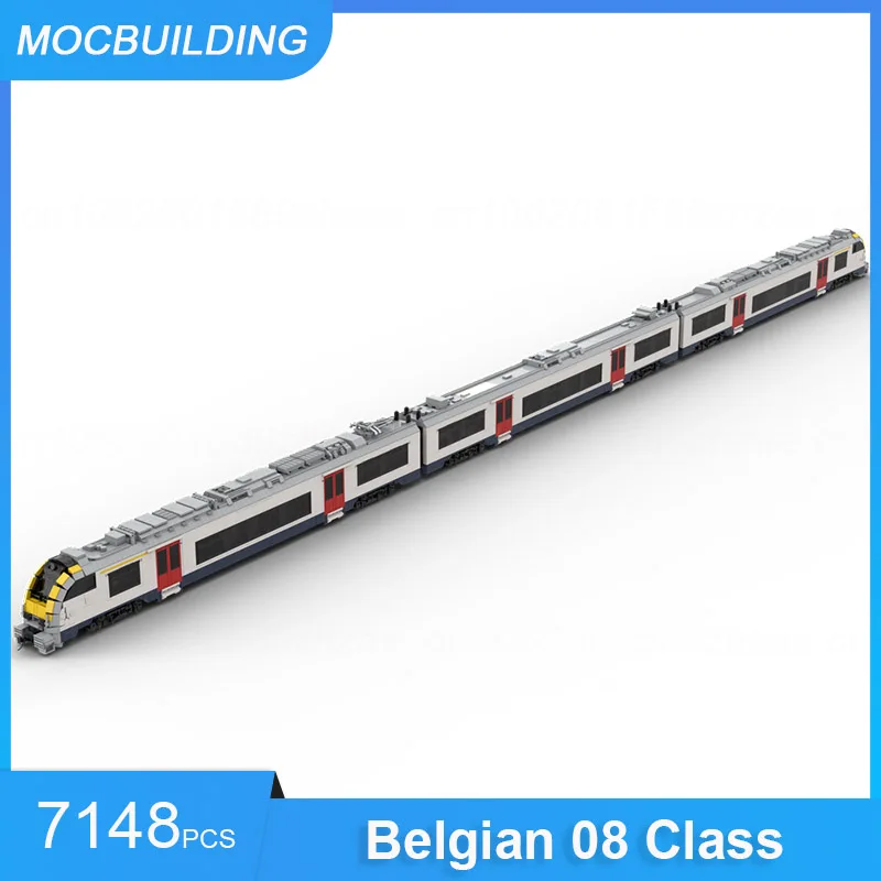 MOC Building Blocks Belgian 08 Class DIY Assemble Bricks Transportation City Train Collection Educational Toys Gifts 7148PCS