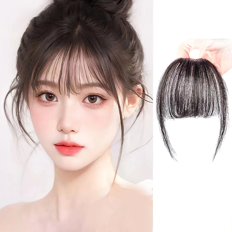 1 قطعة قطعة الشعر الاصطناعية كاذبة الانفجارات كليب في الانفجارات تمديد الطبيعية وهمية هامش غير مرئية Clourse هيربيسي للنساء #2