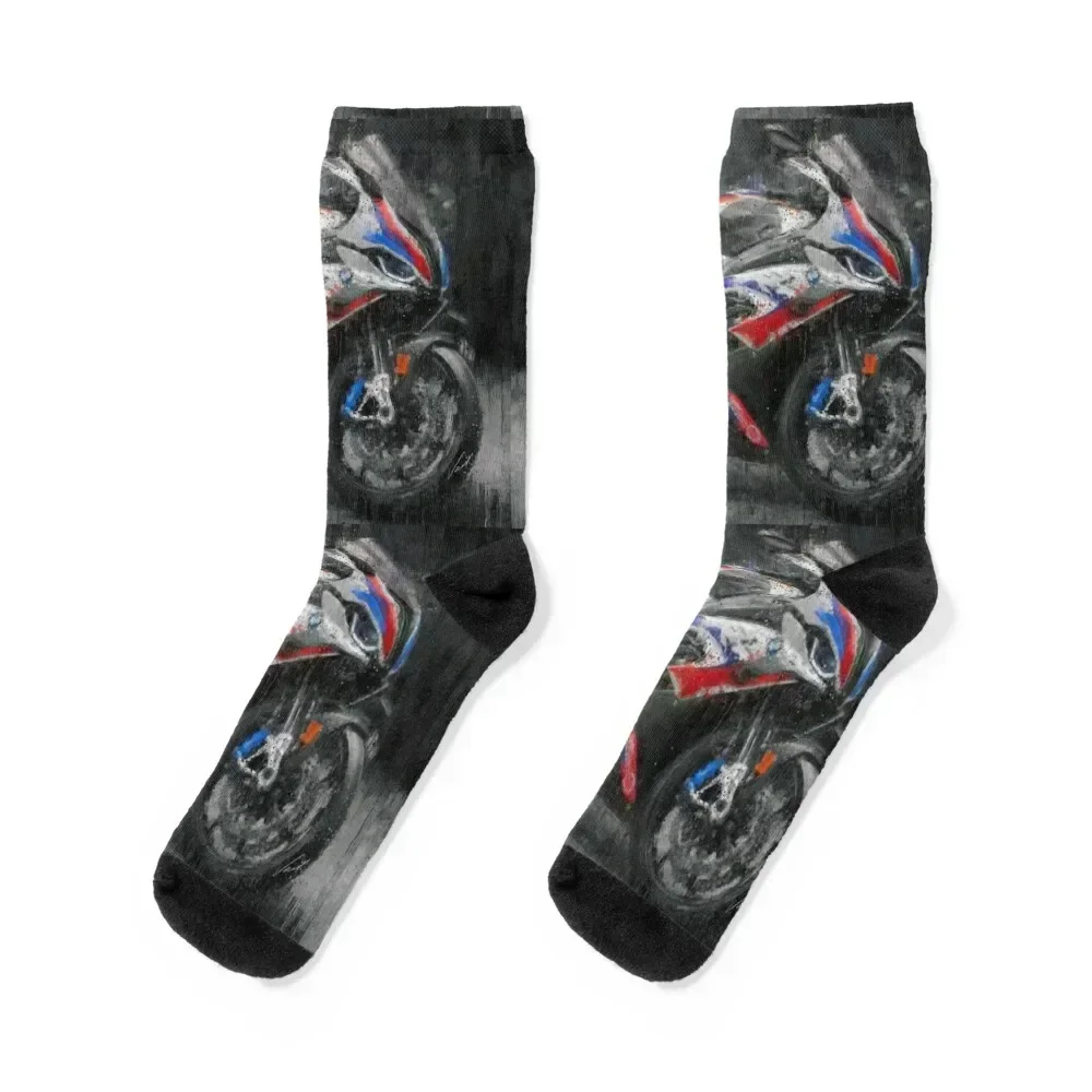 

Мотоцикл Superbike M1000RR — оригинальная работа от Vart Socks, носки с подогревом на заказ, мужские и женские носки