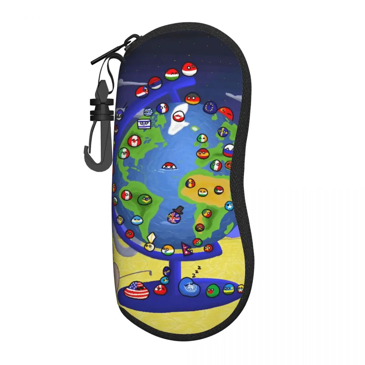 Countryball Cartoon Glasses Case Anti-Fall Accessories Countries Earth Cute Glasses Storage Box Protector Eyeglasses Box