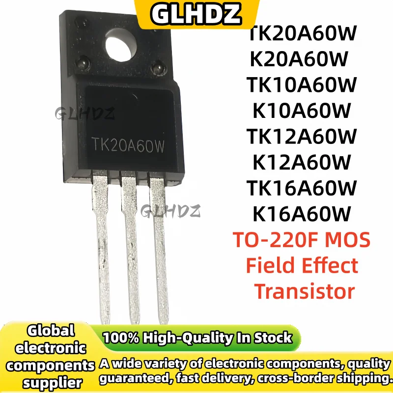 10-30 piezas nuevas TK20A60W K20A60W TK10A60W K10A60W TK12A60W K12A60W TK16A60W K16A60W TO-220F Transistor de Efecto de Campo MOS