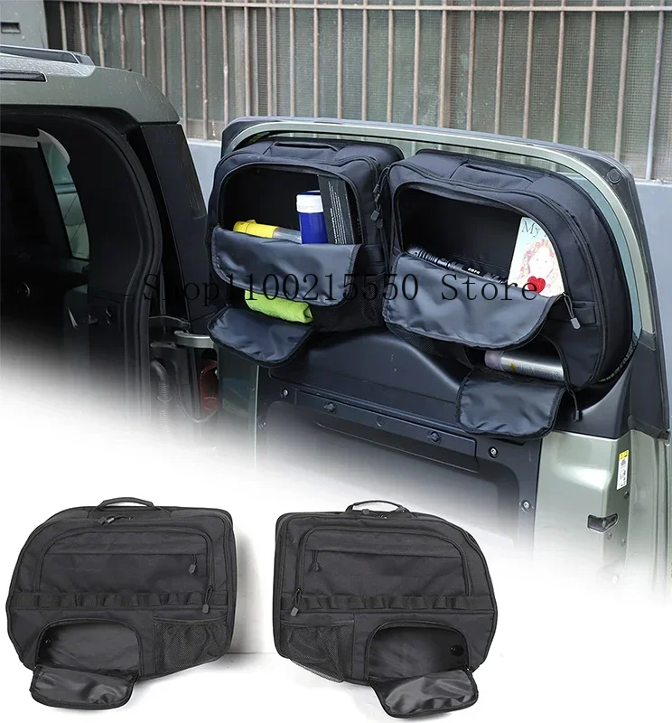 Oxford Cloth Car Tailgate Window Storage Bag Window Bag Tool Storage Bag for Land Rover Defender 110 2020 + Accessories