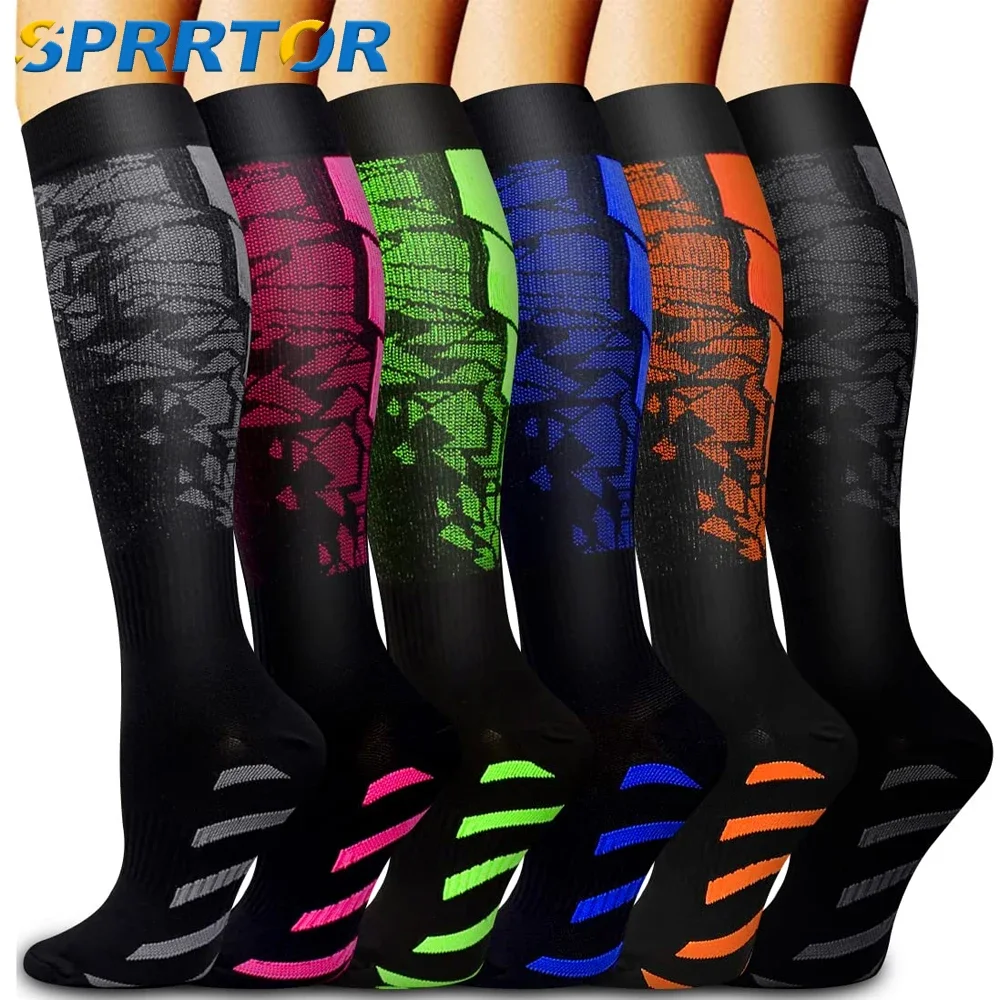 New Compression Socks Graduated Crossfit Training Running Recovery Cycling Travel Socks Outdoor Men Women Running Sports Socks