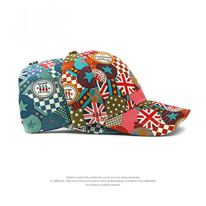 Female Personality Trend Graffiti Hard Top Baseball Hat Fashion Sun Visor Cap for Men