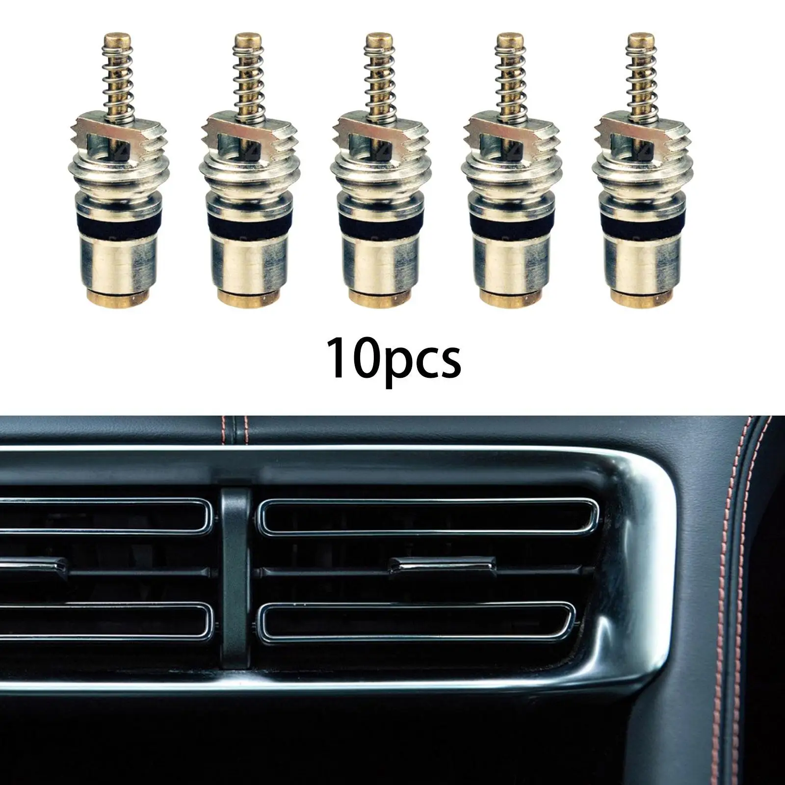 

10x Air Conditioning Valve Core Auto Supply Portable Professional Sturdy Easy to Install Premium Accessories Direct Replaces